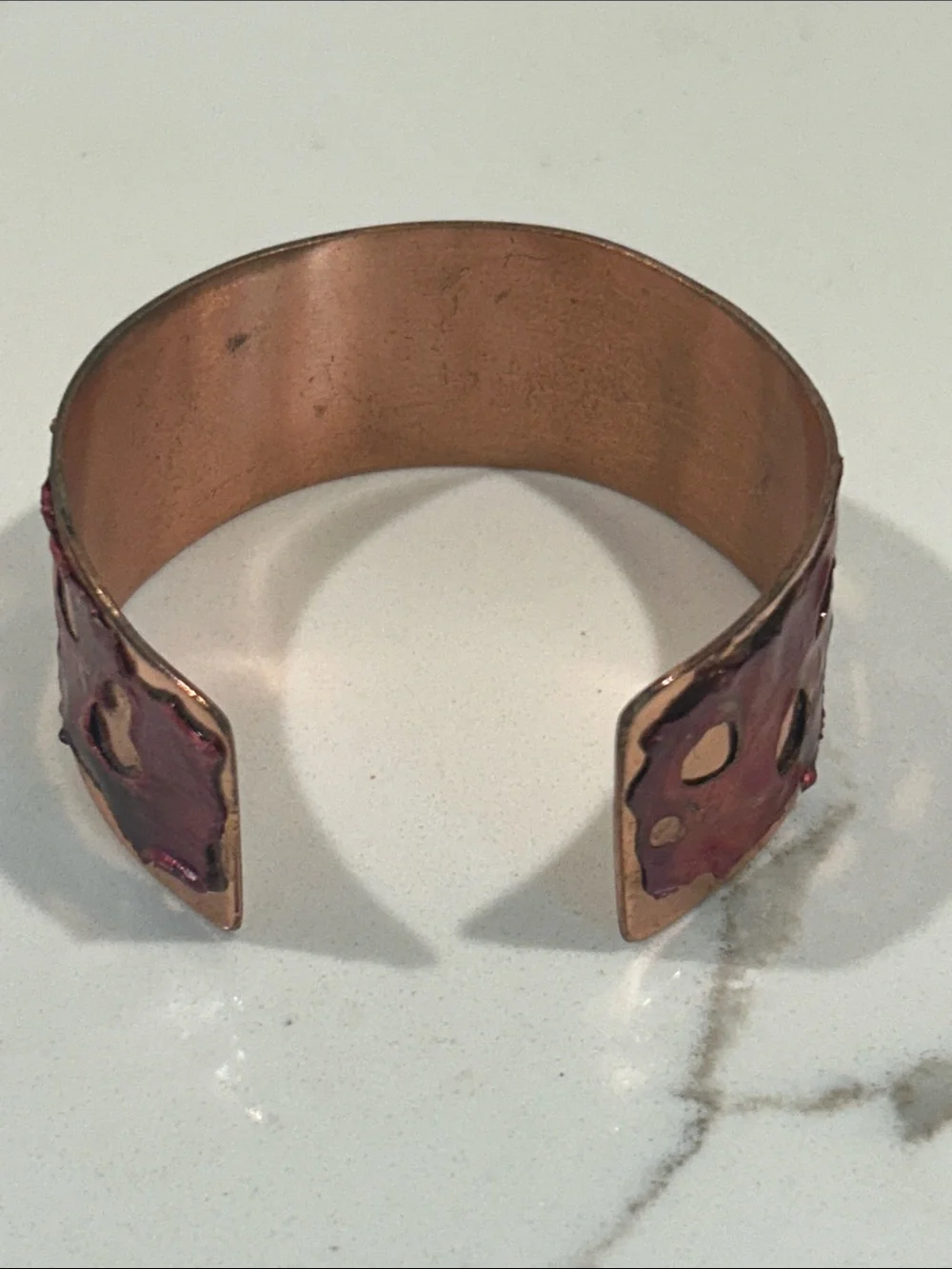 Artisan Handcrafted Copper Cutout Cuff Bracelet - Women Jewelry
